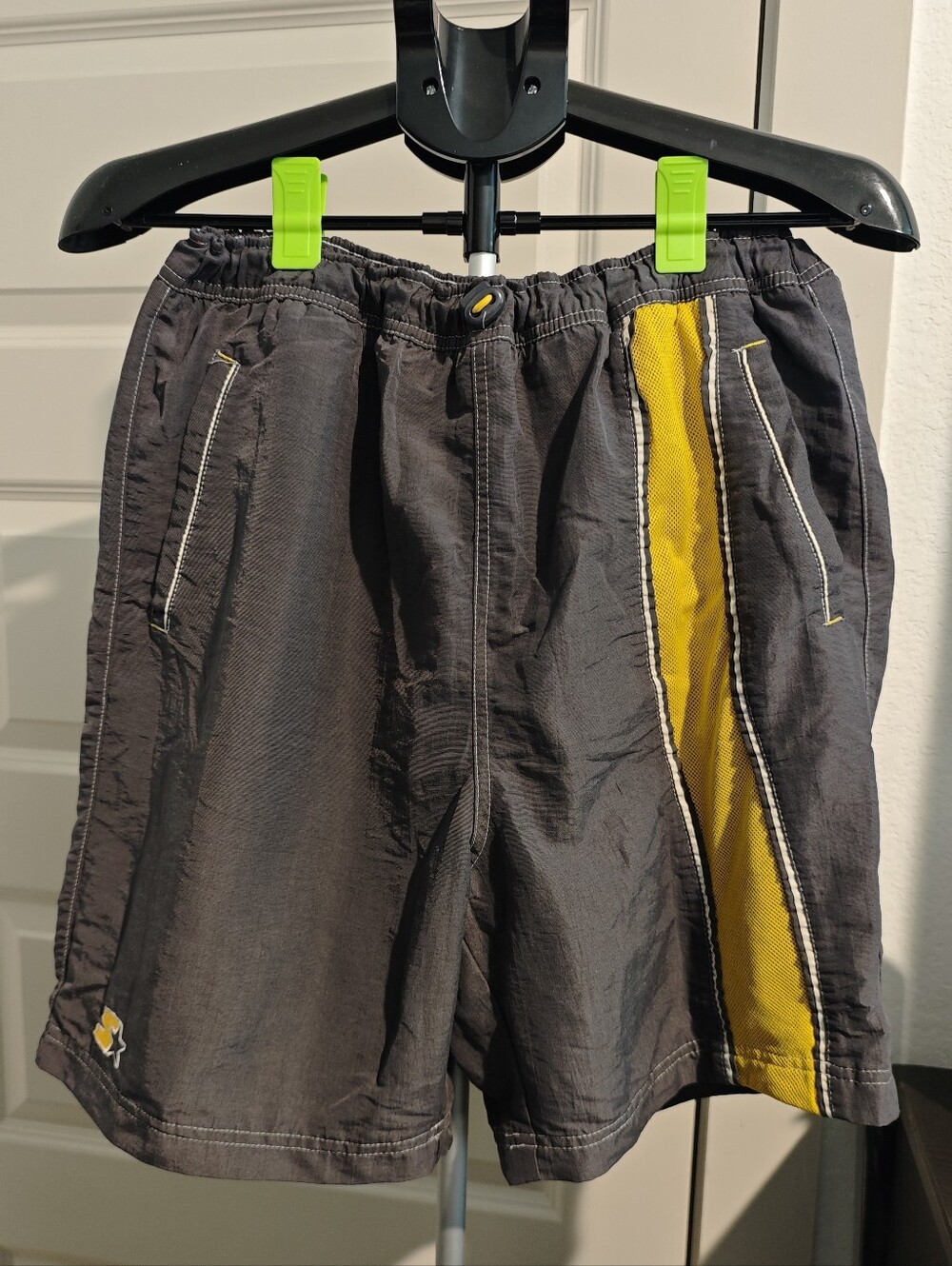 Starter Men's Brown and Yellow board Shorts / Swim Trunks Size M